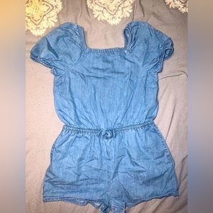 Toddler girl Jean romper